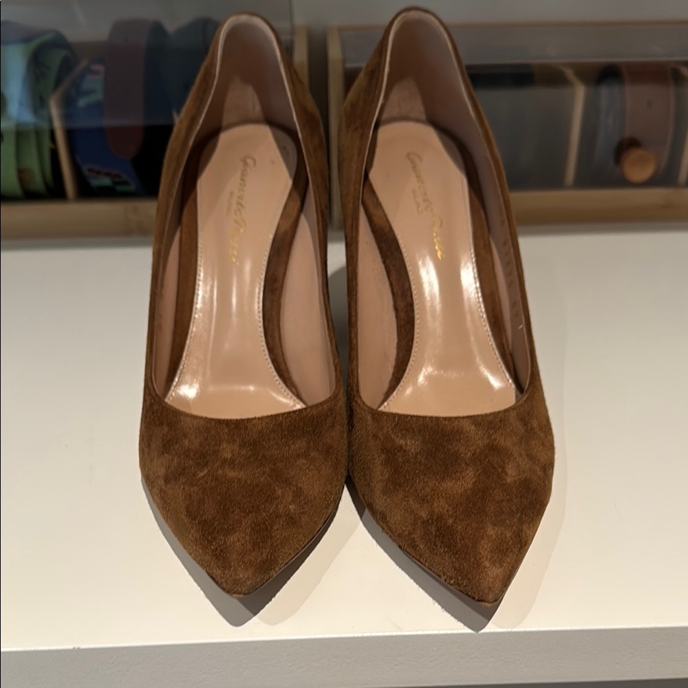 Brown Suede Women's Pumps